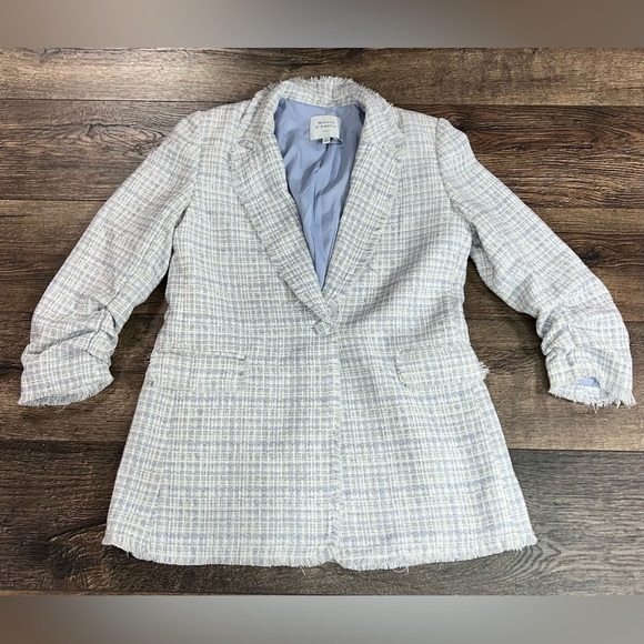 NWOT Maison D’ Amelie Soft Blue Blazer/Skirt Set - Picture 2 of 5